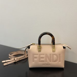 By The Way Mini Small Boston bag in light pink leather - FB017