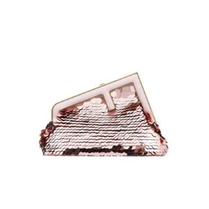 Fendi First Small Pink sequinned bag - FB025