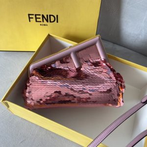 Fendi First Small Pink sequinned bag - FB025