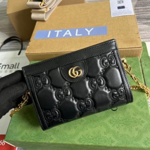 GG Matelassé leather small bag Black - GB026