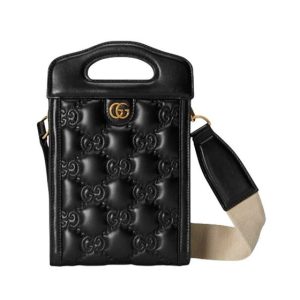 GG matelassé top handle mini bag Black - GB052