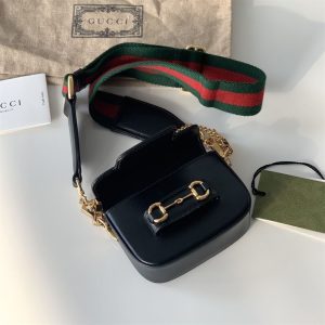 Gucci Horsebit 1955 mini bag Black leather - GB049