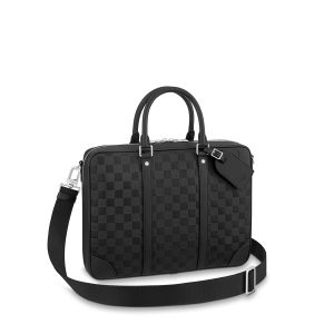 Sirius Briefcase Damier Infini Onyx cowhide leather - LB020