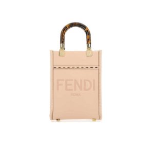 Mini Sunshine Shopper Bag Pale pink leather - FB005