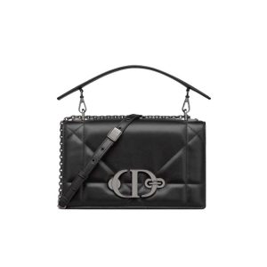 30 Montaigne Chain Bag with Handle Black Maxicannage Lambskin - DB037