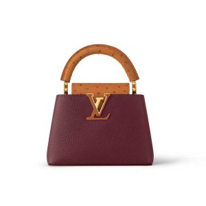 Capucines Mini handbag Griotte Red Honey - LB038