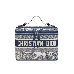 DiorTravel vanity case Blue Toile de Jouy Embroidery - DB043