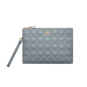 Large Dior Caro Daily pouch Cloud Blue - DB042