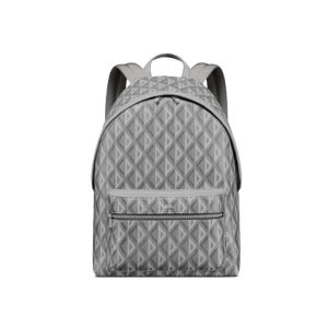Rider backpack Dior gray CD Diamond canvas - DB026