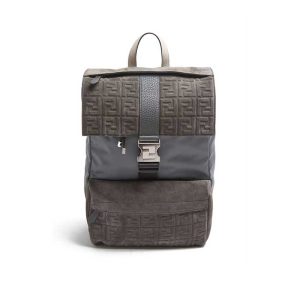 Fendiness backpack Dark grey suede - FB038