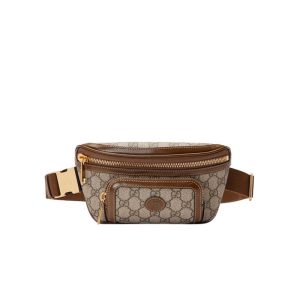 Belt bag with Interlocking G Brown leather details - GB144