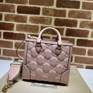 GG matelassé mini top handle bag Pink GG leather - GB124