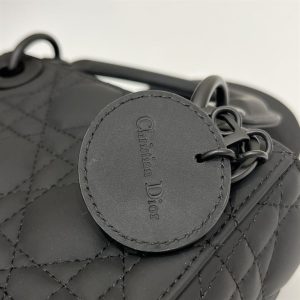 Mini Lady Dior Bag Black Ultramatte Cannage Calfskin - DB051