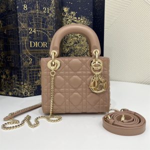 Mini Lady Dior Bag Heritage Pink Cannage Lambskin - DB052
