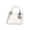 Mini Lady Dior Bag Latte Cannage Lambskin Silver Hardware - DB060