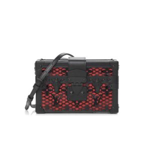 Louis Vuitton Petite Malle Black Red Patent calfskin - LB099