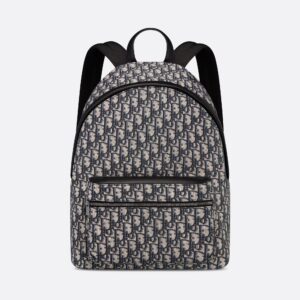 Rider Backpack Beige and Black Dior Oblique Jacquard - DB089