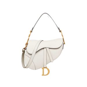 Saddle Bag With Strap Latte Grained Calfskin - DB070