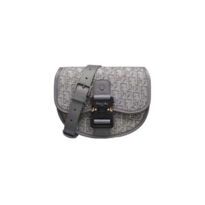 Mini Gallop Bag Ruthenium-Colored Dior Oblique Jacquard - DB107