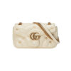 GG Marmont Small Shoulder Bag In White Leather - GB214