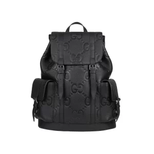 Jumbo GG Backpack in Black GG Canvas - GB244