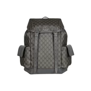 Ophidia GG medium backpack in grey and black Supreme - GB241